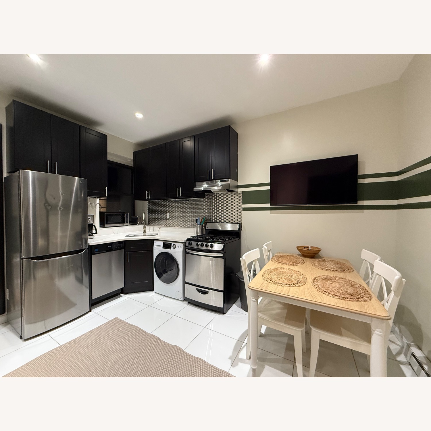 IKEA White Wood Dining Set - image-4