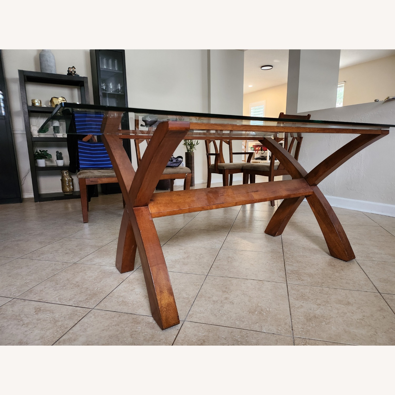Light Brown Wood Dining Table - image-3