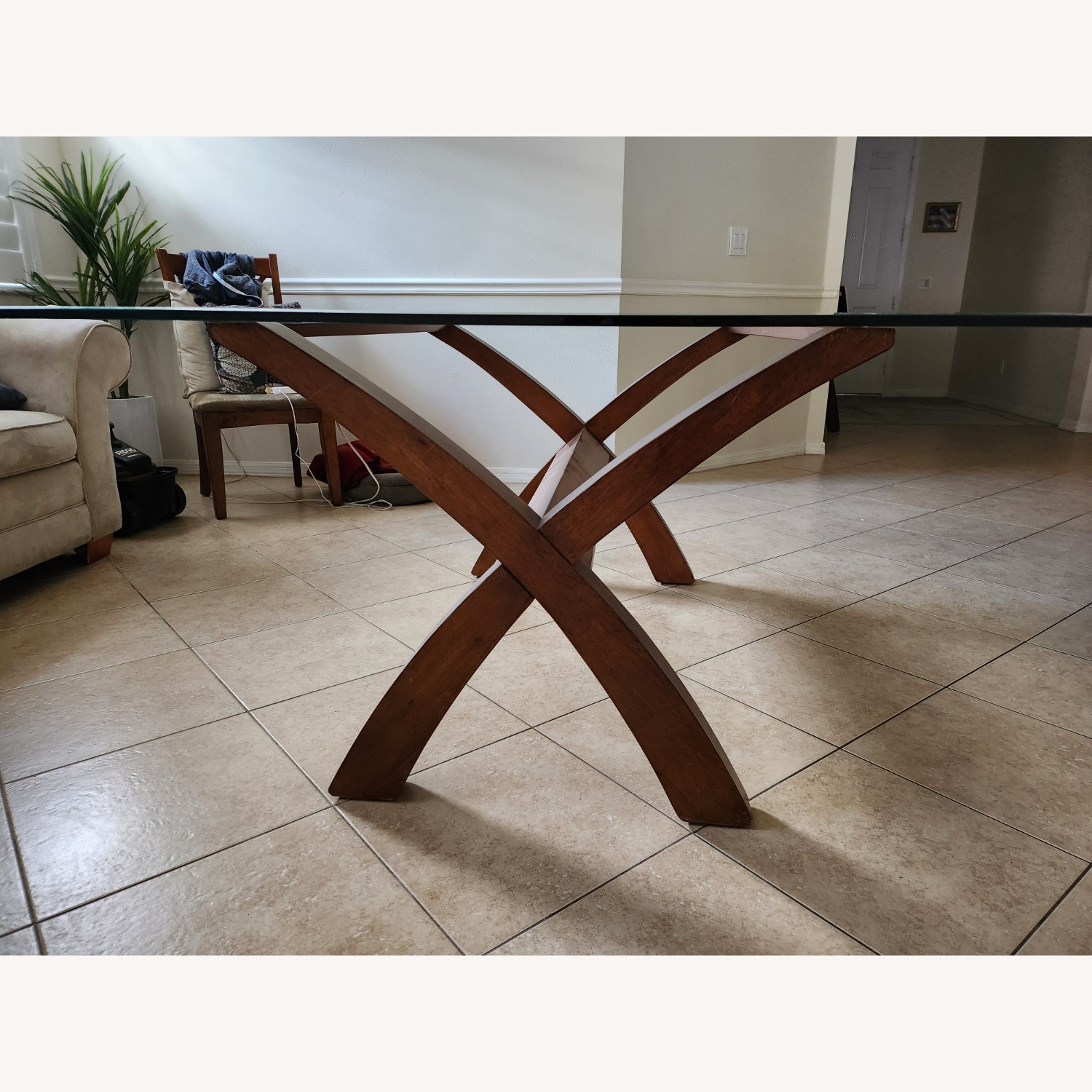 Light Brown Wood Dining Table - image-5