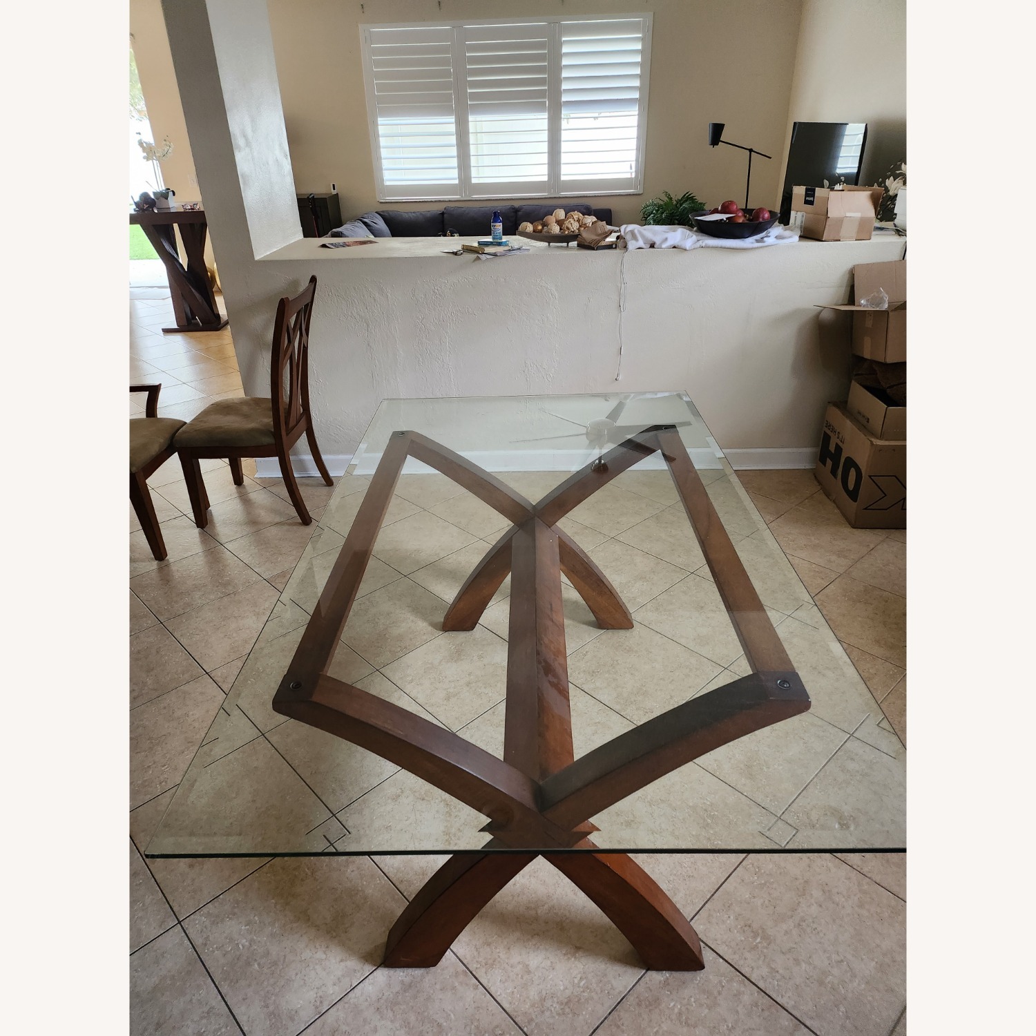 Light Brown Wood Dining Table - image-9