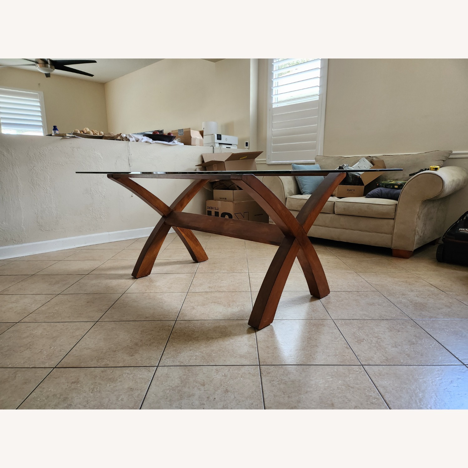 Light Brown Wood Dining Table - image-7