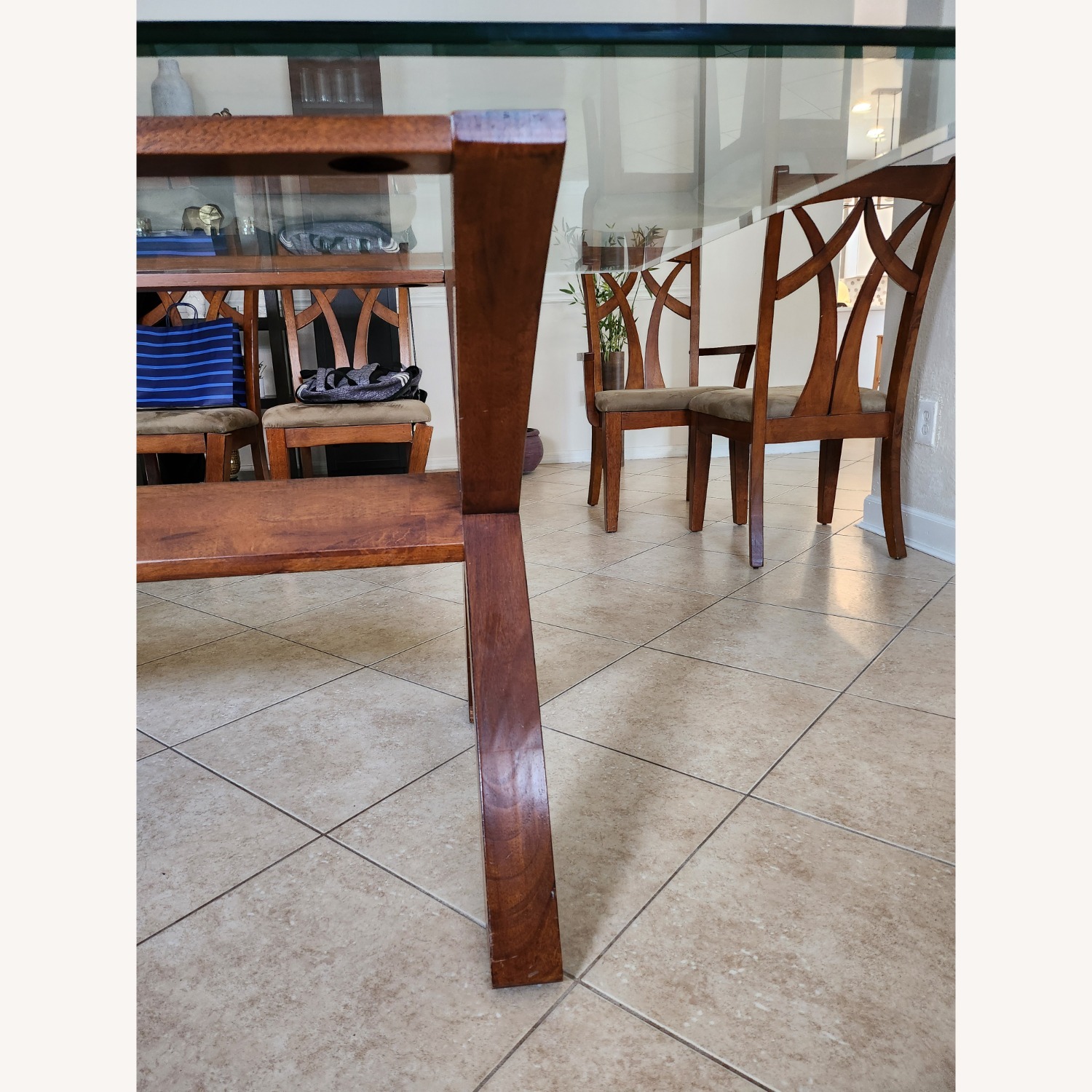 Light Brown Wood Dining Table - image-13