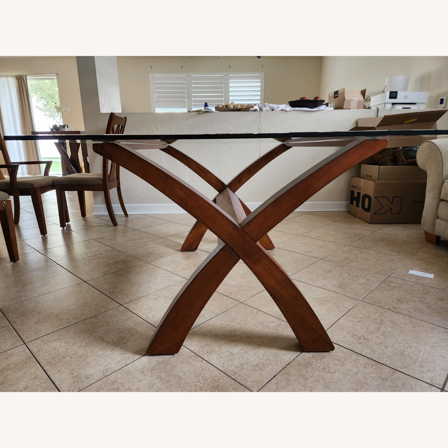 Light Brown Wood Dining Table - image-4