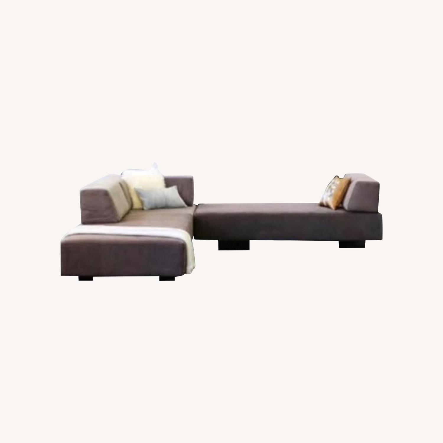 West Elm Tillary Dark Gray Fabric 2 Piece Sectional - image-0