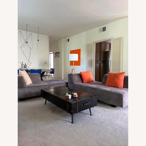 Used West Elm Tillary Dark Gray Fabric 2 Piece Sectional for sale on AptDeco