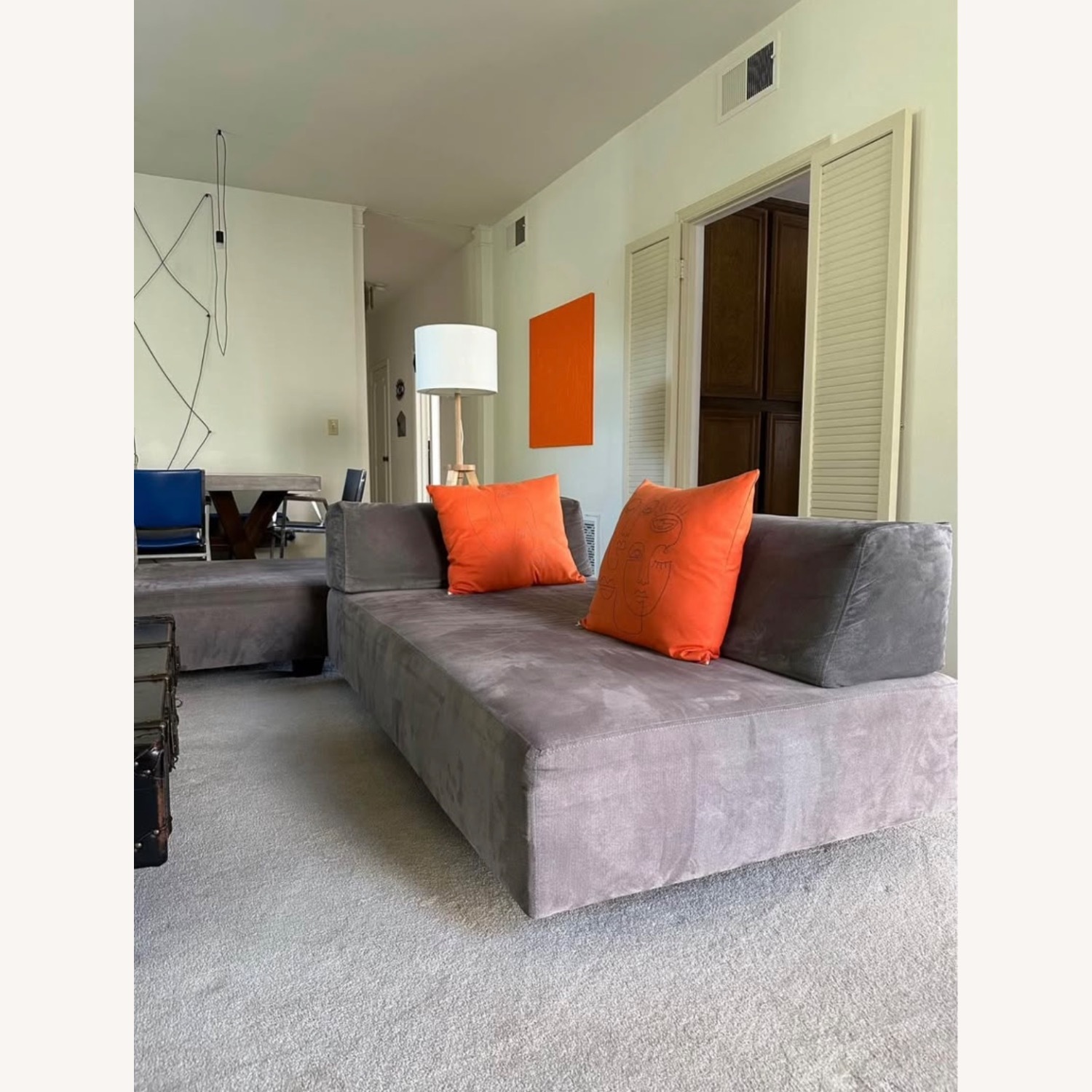 West Elm Tillary Dark Gray Fabric 2 Piece Sectional - image-4