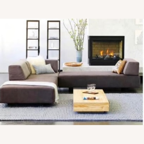Used West Elm Tillary Dark Gray Fabric 2 Piece Sectional for sale on AptDeco