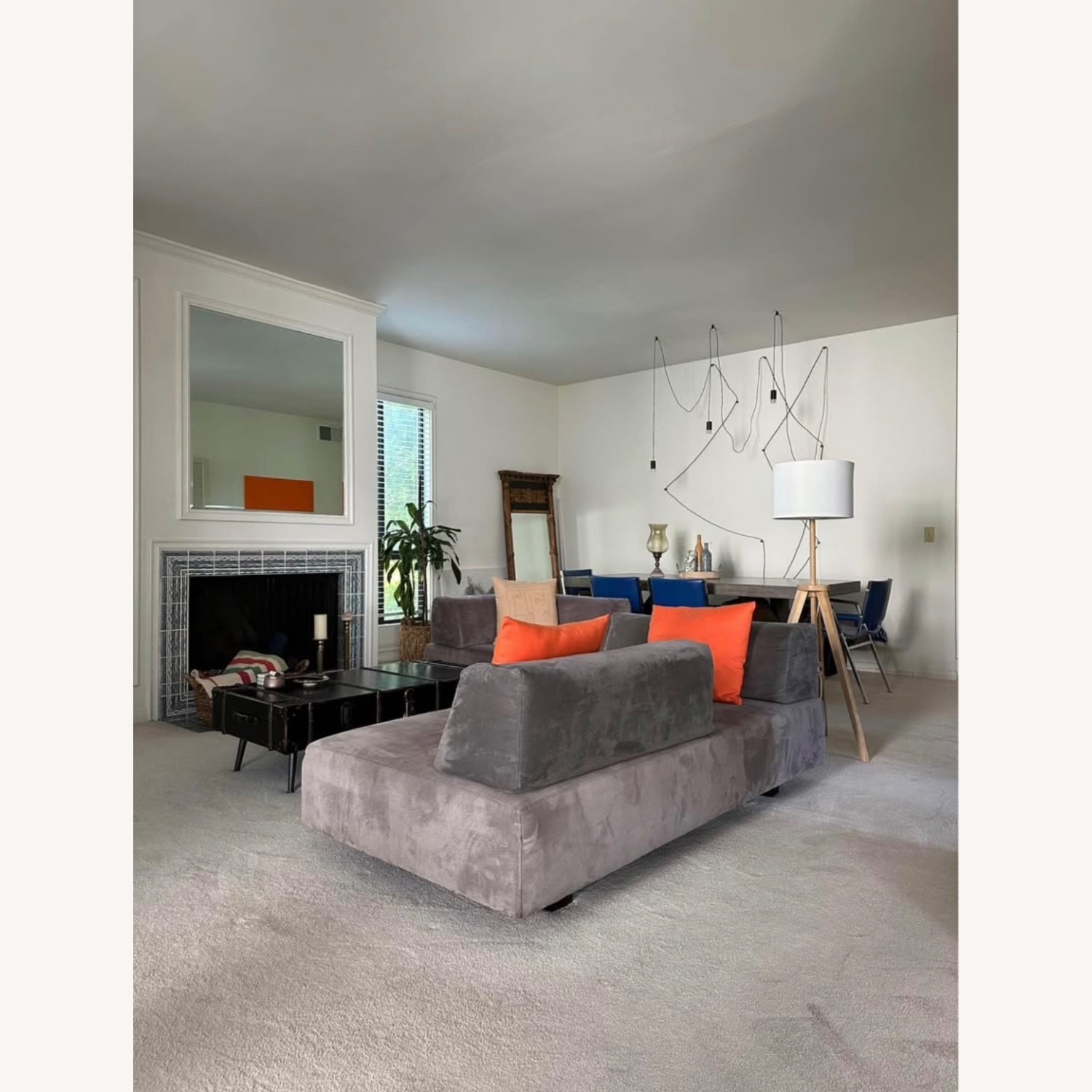 West Elm Tillary Dark Gray Fabric 2 Piece Sectional - image-5