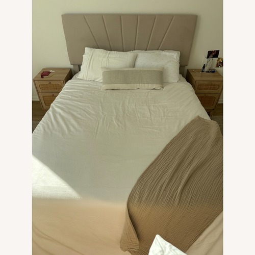 Used Target Queen Bed Beige for sale on AptDeco