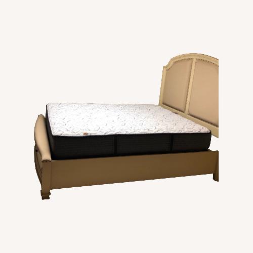 Used Bob's Discount Furniture Natural Fabric Full Bed for sale on AptDeco
