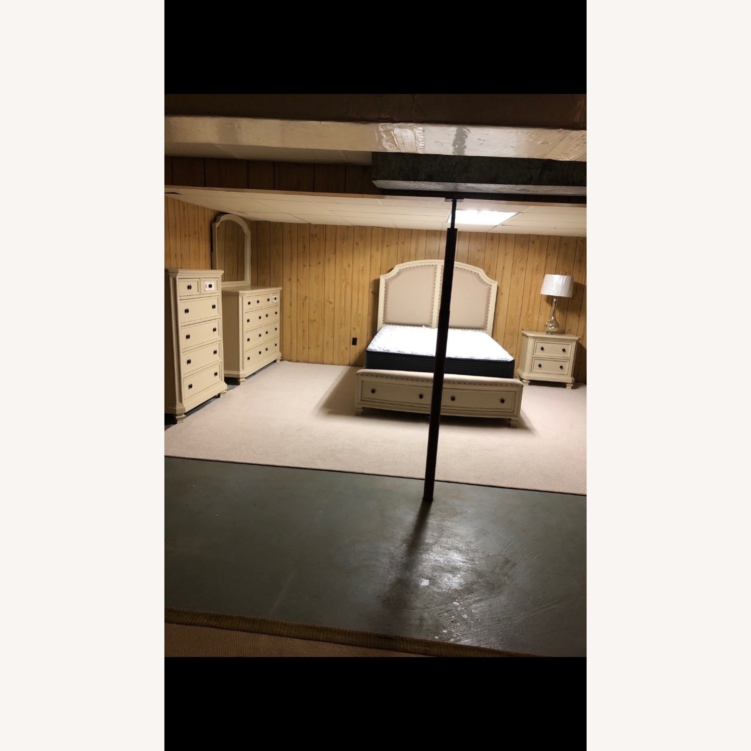 Bob's Discount Furniture Natural Fabric Full Bed - image-2