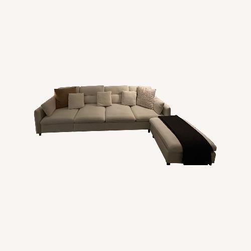 Used Modernluxe Natural Fabric 3+ Seater Sofa for sale on AptDeco