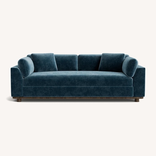 Used Joybird Miller Blue Velvet 3+ Seater Sofa for sale on AptDeco