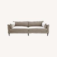 Pottery Barn Light Gray Fabric 2 Seater Sofa