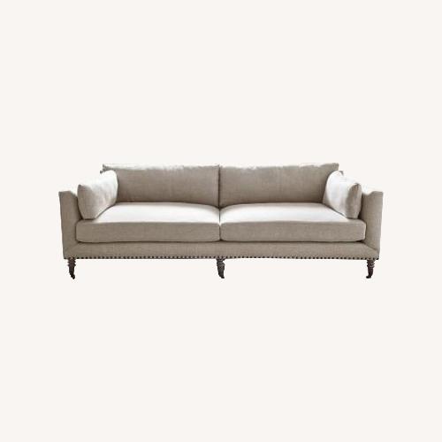Used Pottery Barn Light Gray Fabric 2 Seater Sofa for sale on AptDeco