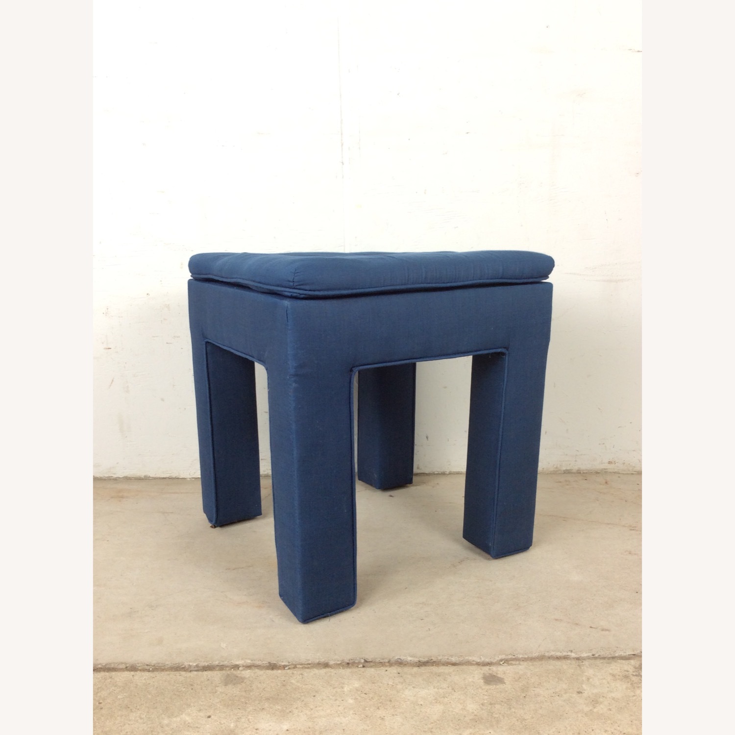 Vintage Parsons Style Stool with Tufted Seat - image-9