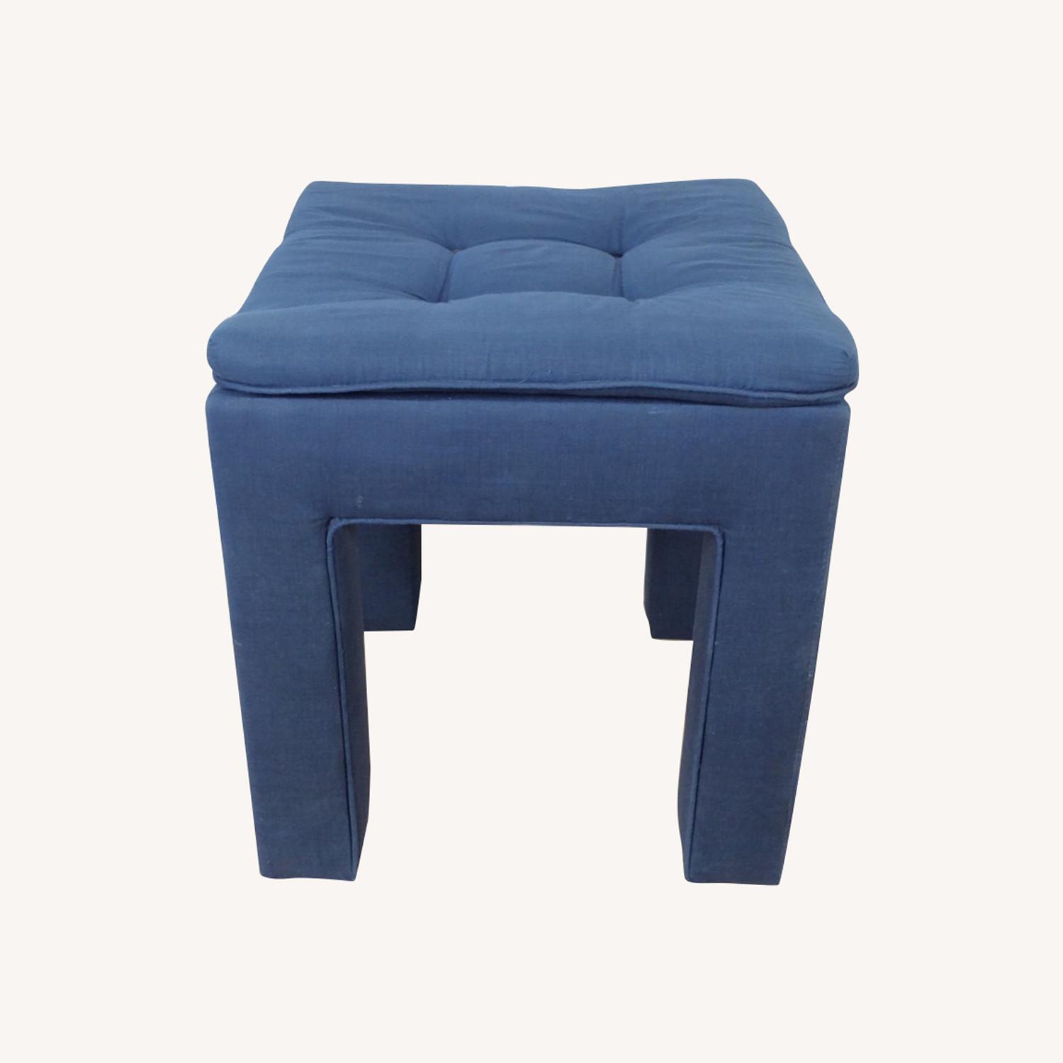 Vintage Parsons Style Stool with Tufted Seat - image-0