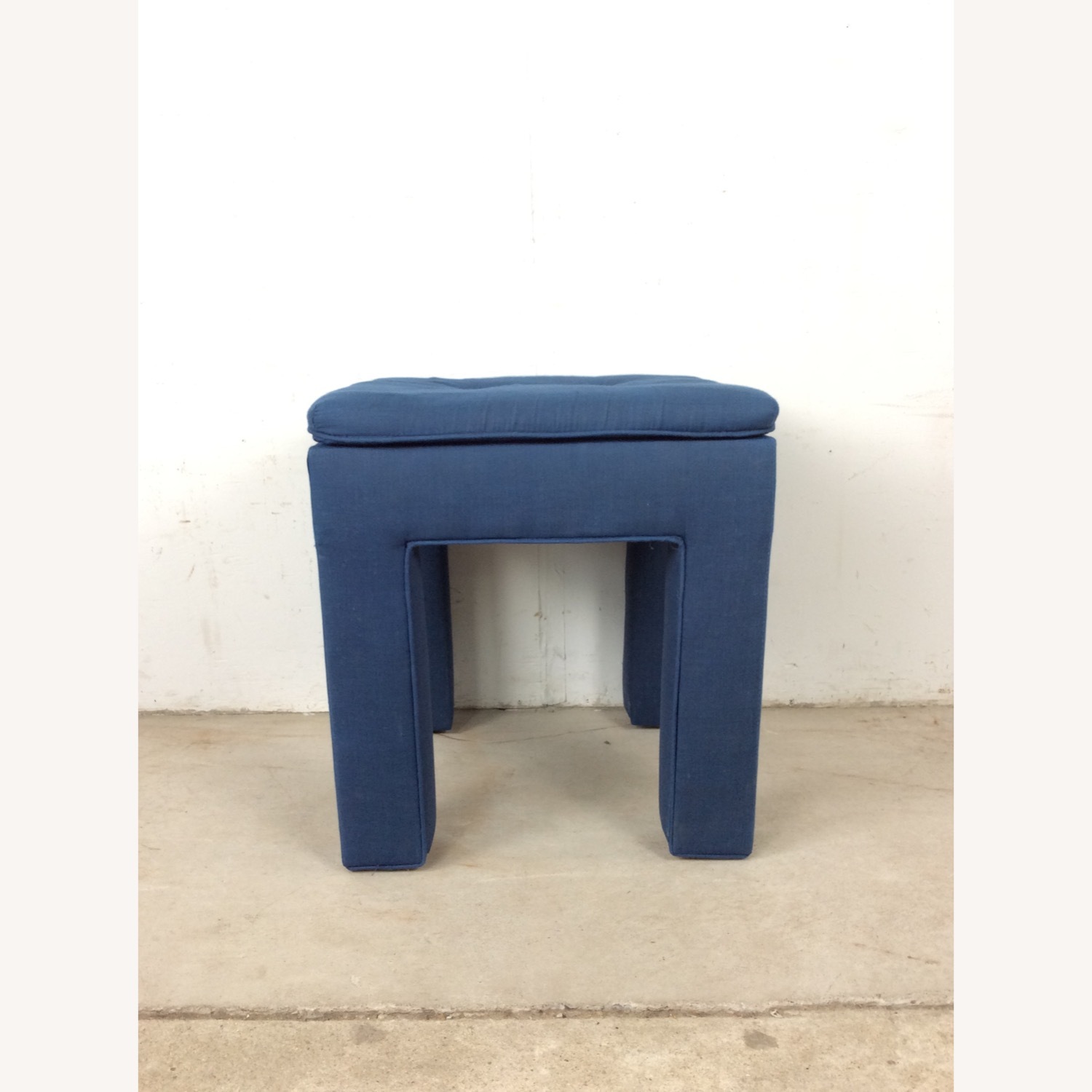 Vintage Parsons Style Stool with Tufted Seat - image-2