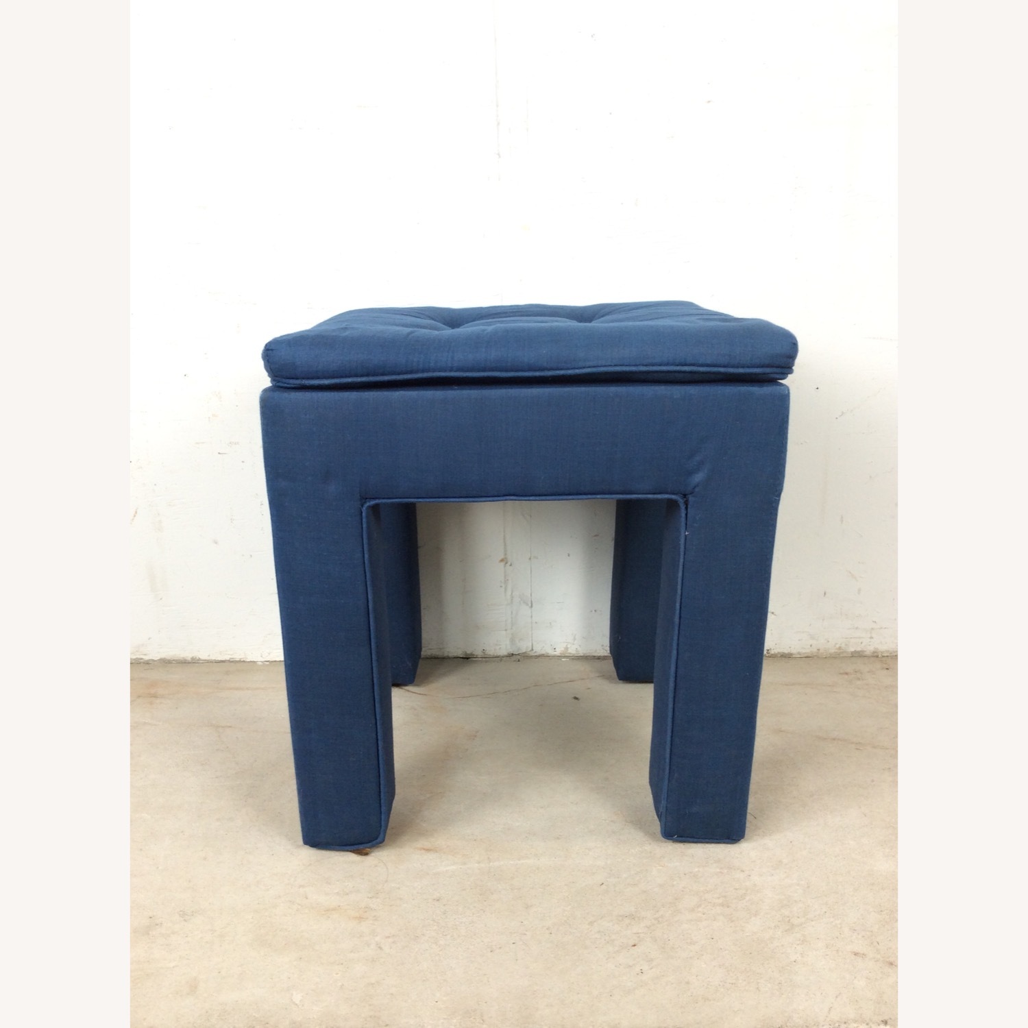 Vintage Parsons Style Stool with Tufted Seat - image-11