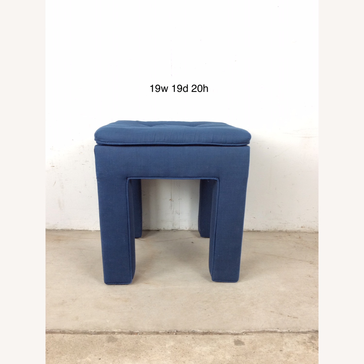 Vintage Parsons Style Stool with Tufted Seat - image-19
