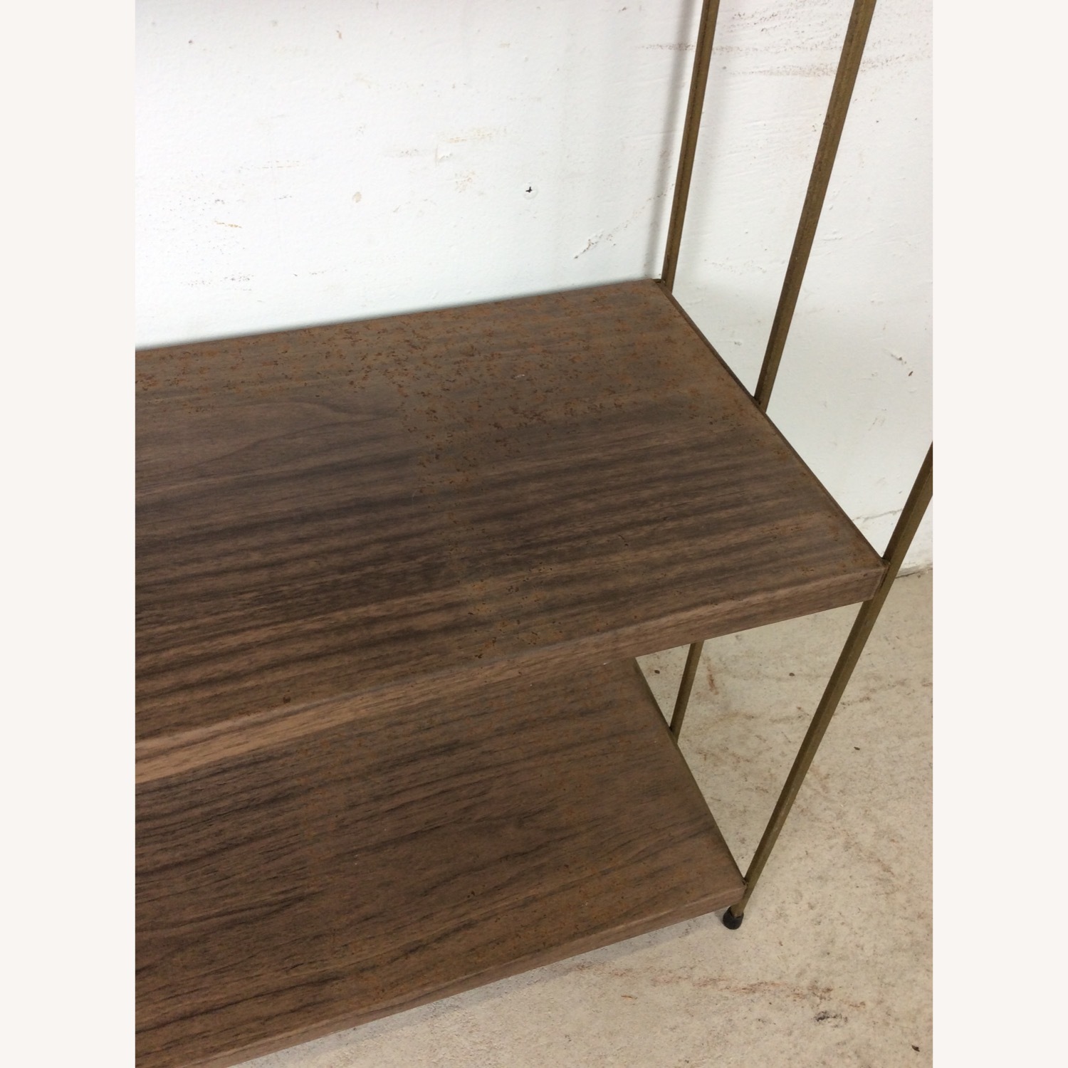 Mid Century 4 Shelf Bookcase with Faux Wood Print  - image-9