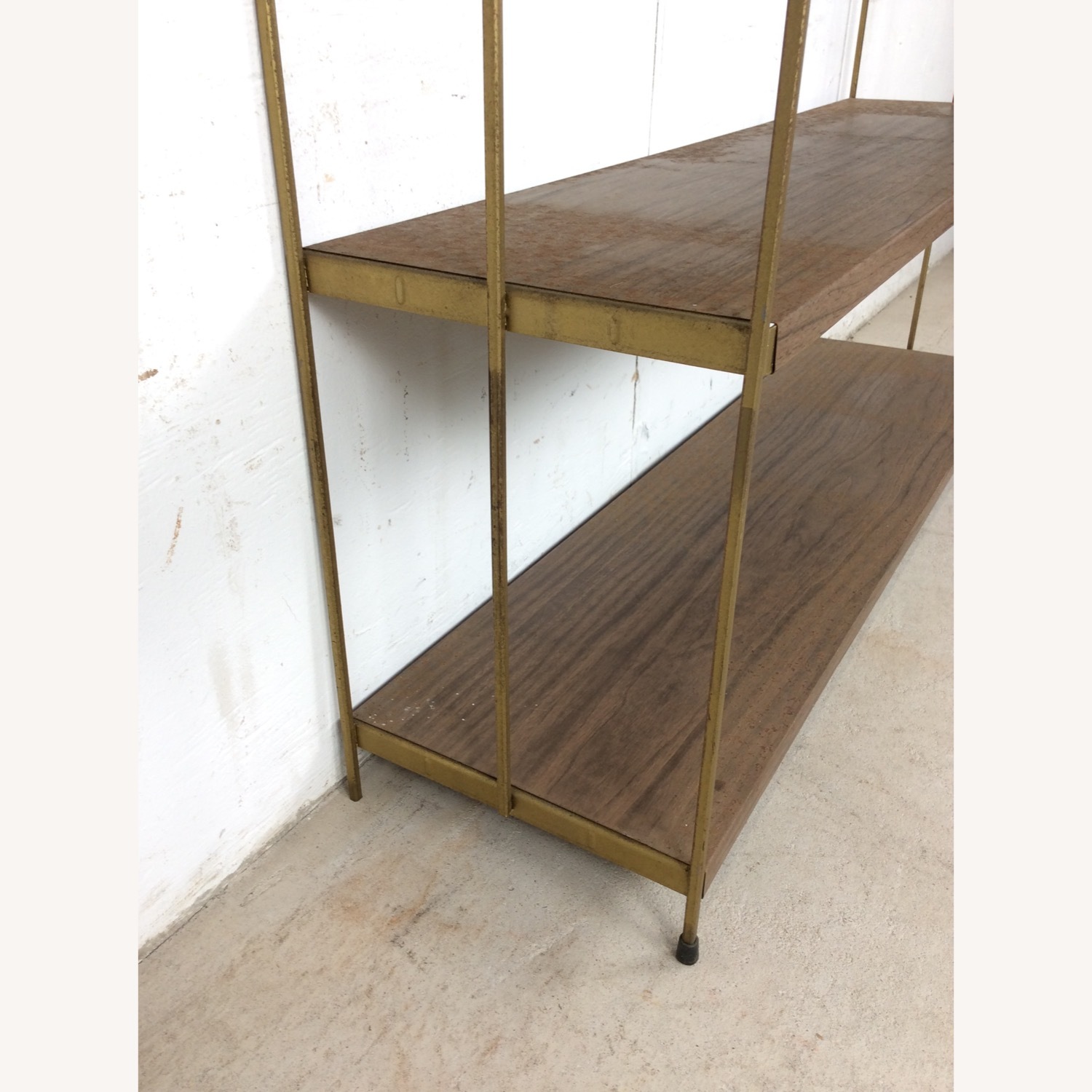 Mid Century 4 Shelf Bookcase with Faux Wood Print  - image-16