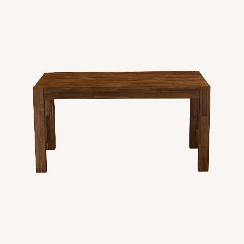 Used Wayfair Dark Brown Wood Dining Table for sale on AptDeco