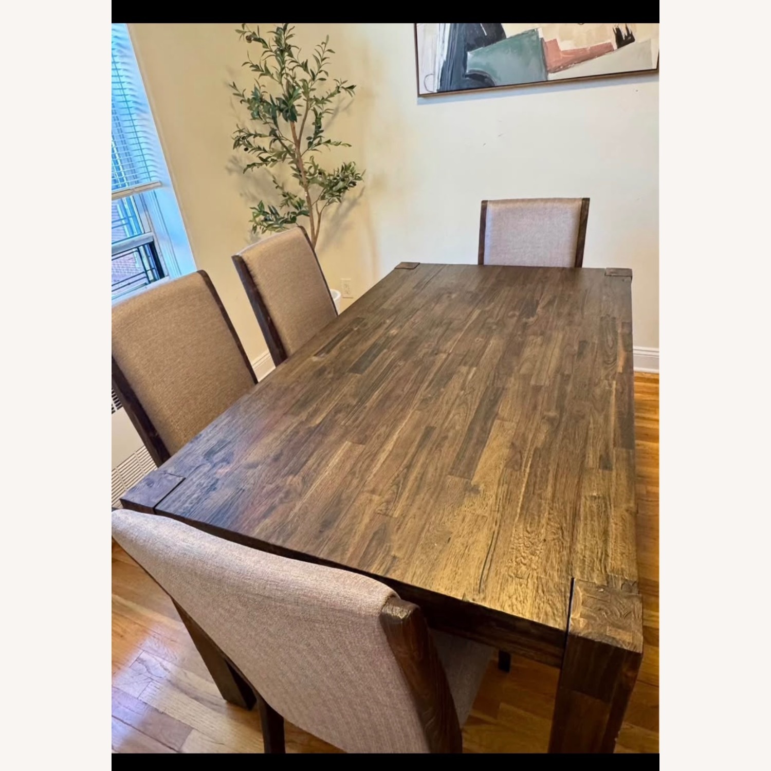 Wayfair Dark Brown Wood Dining Table - image-3