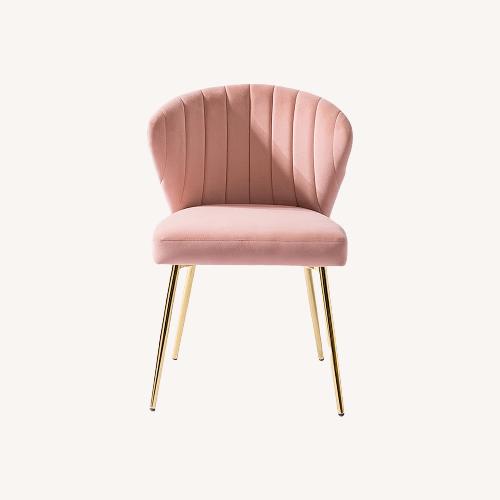 Used Pink Velvet Accent Chairs (set of 2) for sale on AptDeco