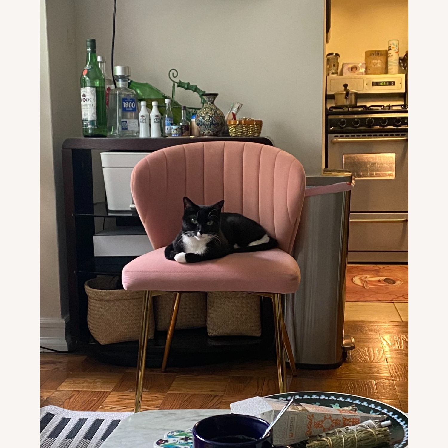 Pink Velvet Accent Chairs (set of 2) - image-3