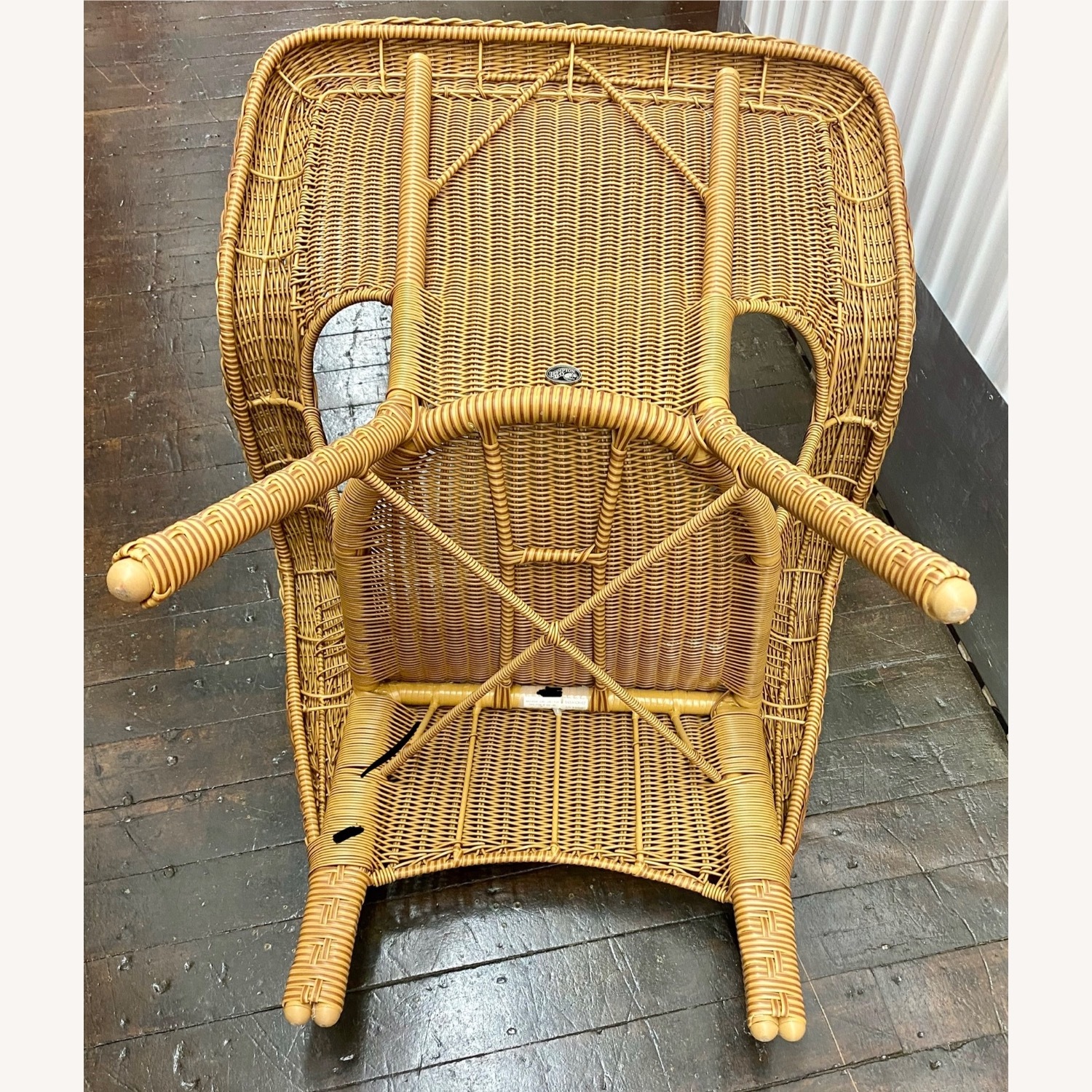 2 Hampton Bay Light Brown Wicker Patio Chairs - image-7