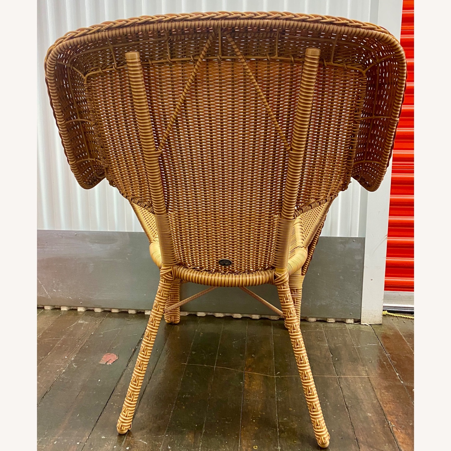 2 Hampton Bay Light Brown Wicker Patio Chairs - image-5