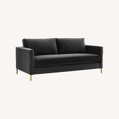 Used West Elm Harris Dark Grey Sofa Metal Legs  for sale on AptDeco