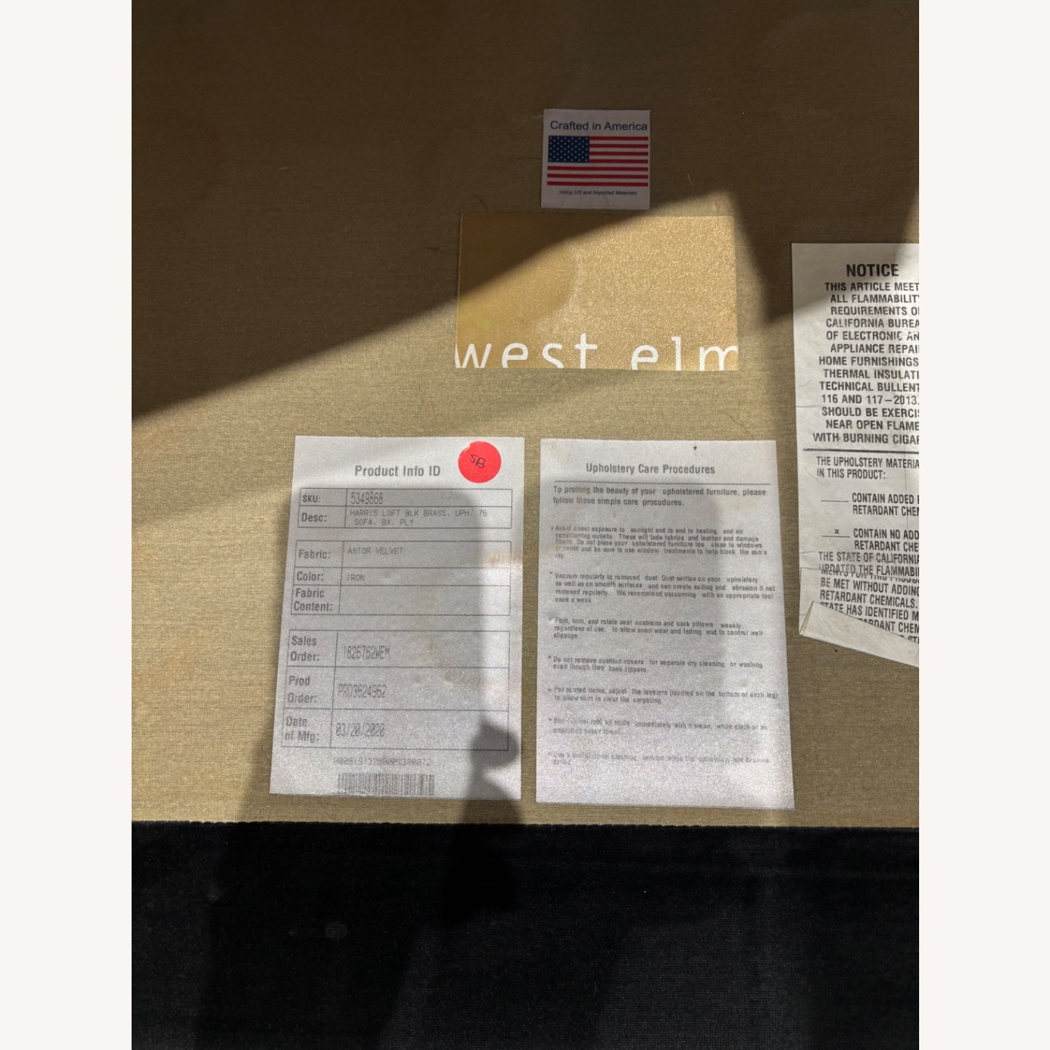 West Elm Harris Dark Grey Sofa Metal Legs - image-9