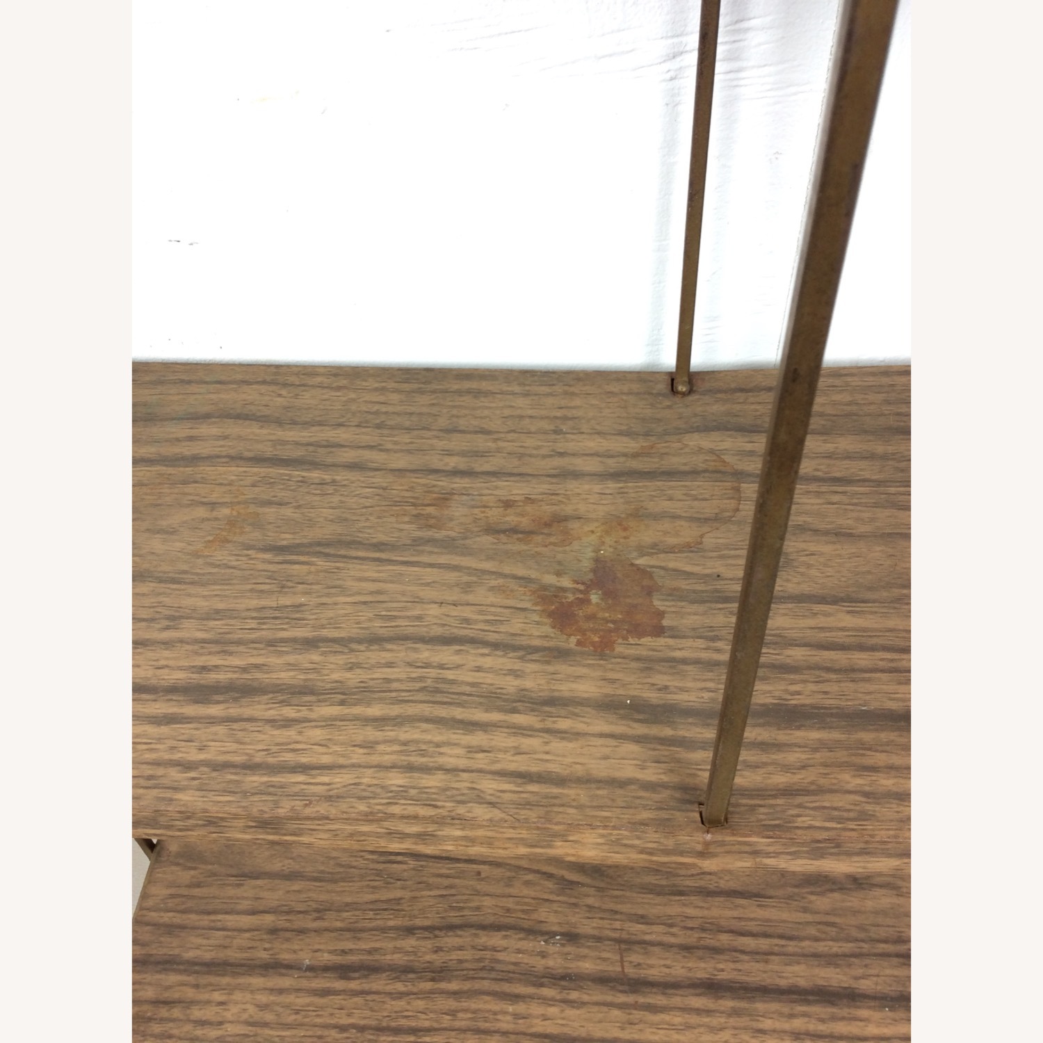 Mid Century Step Shelving with Faux Wood Print - image-5