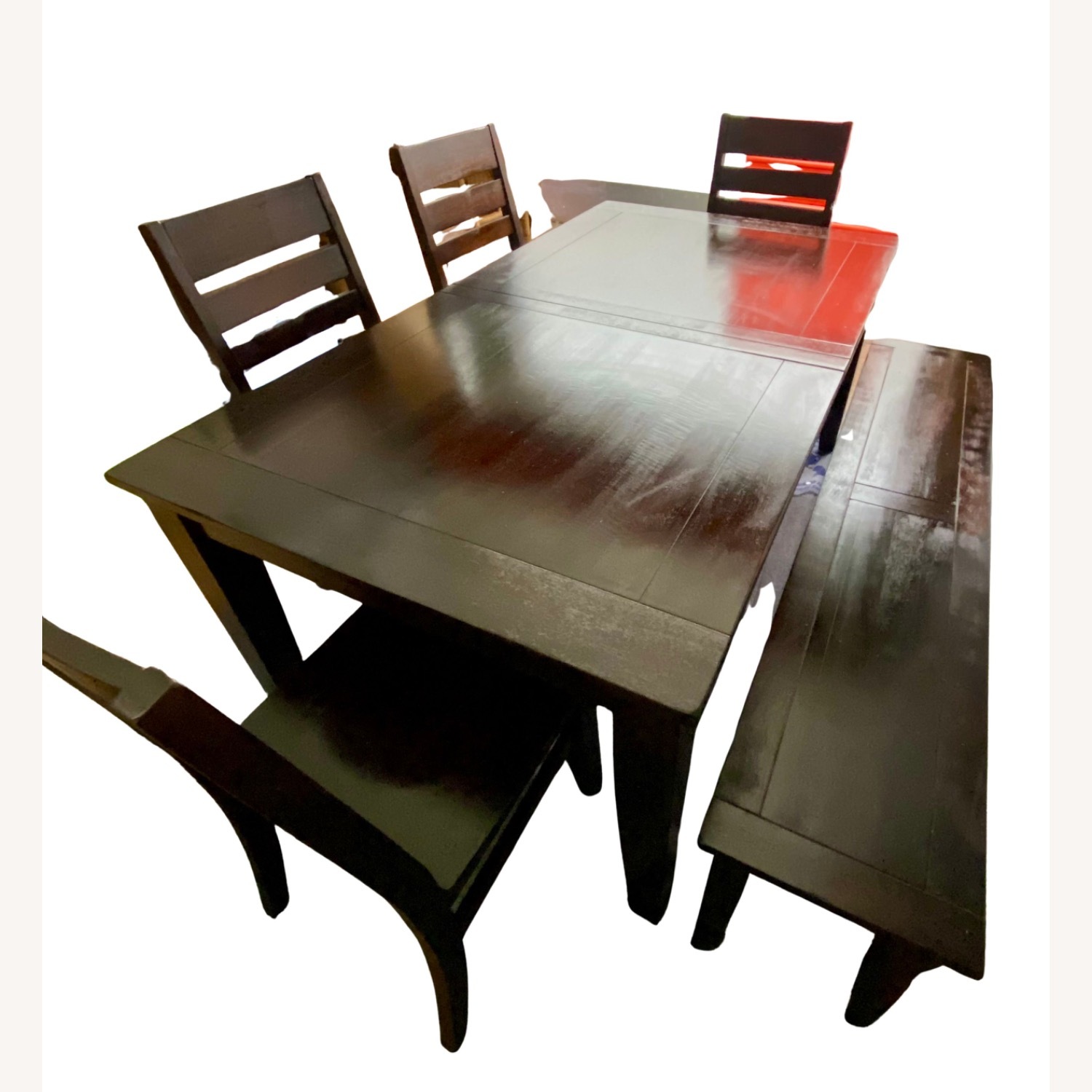 World Market Dark Brown Wood 6-Piece Dining Set - image-2