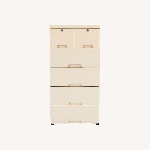 Used Natural Drawers Tall Dresser Organizer for sale on AptDeco