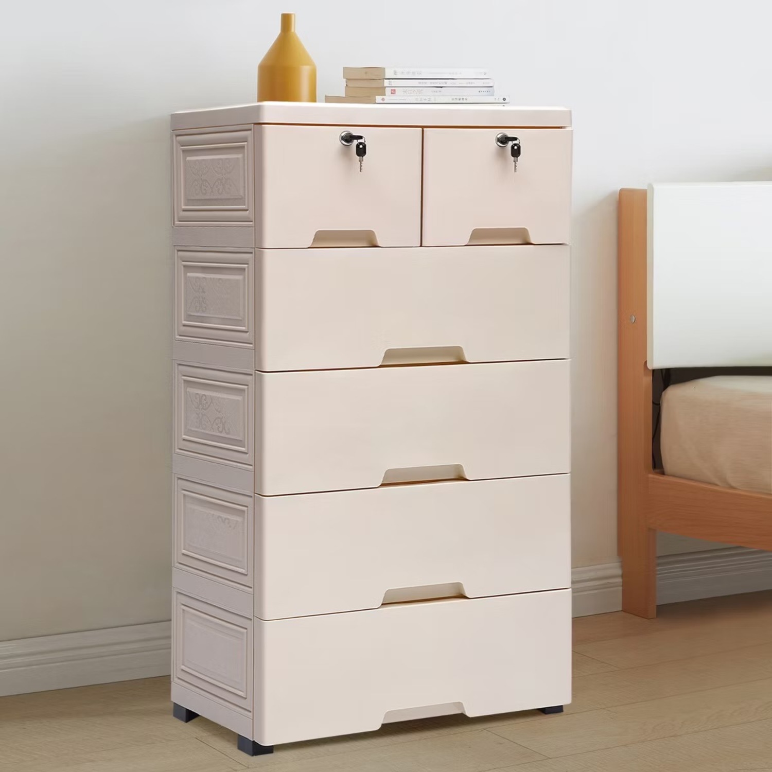 Natural Drawers Tall Dresser Organizer - image-2