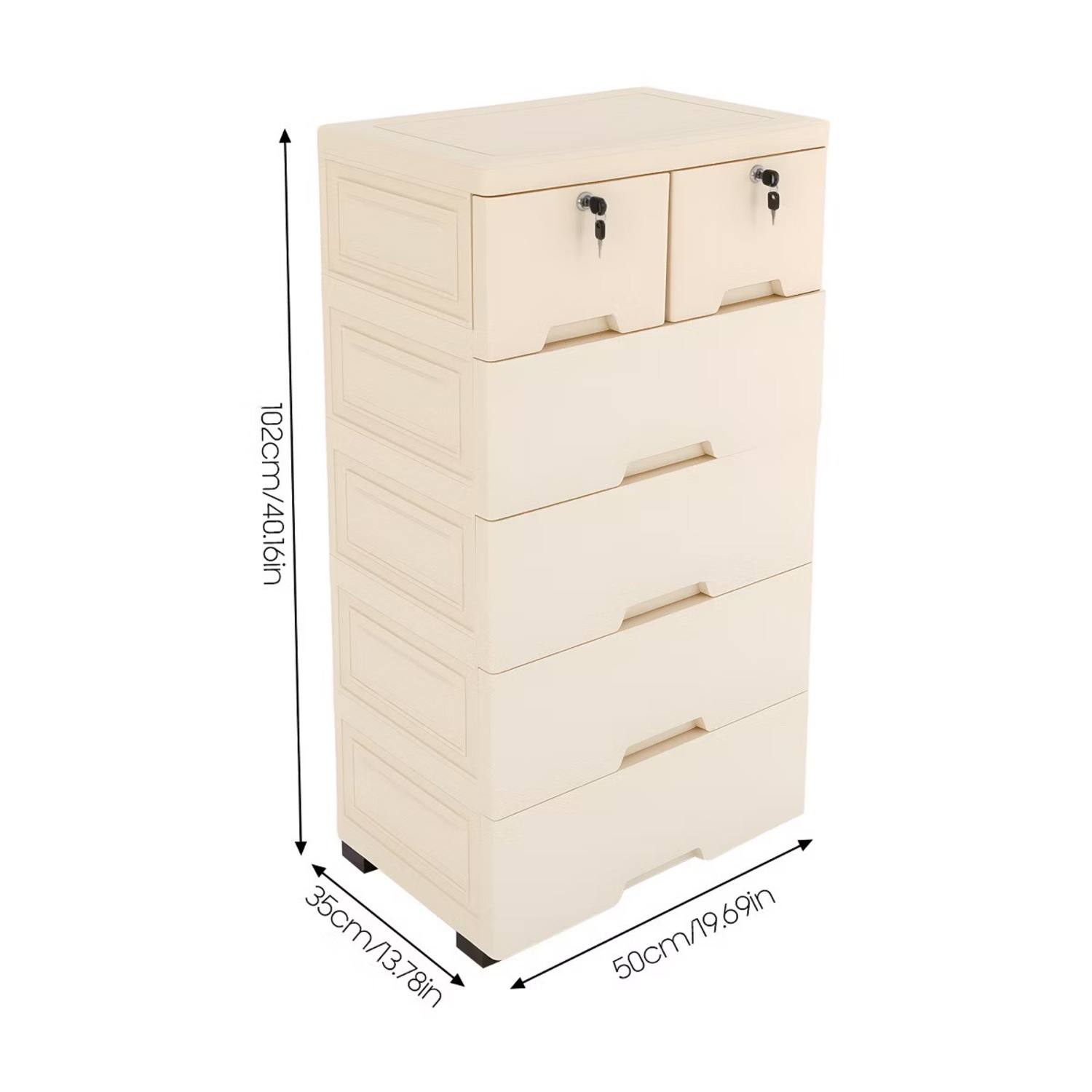 Natural Drawers Tall Dresser Organizer - image-3