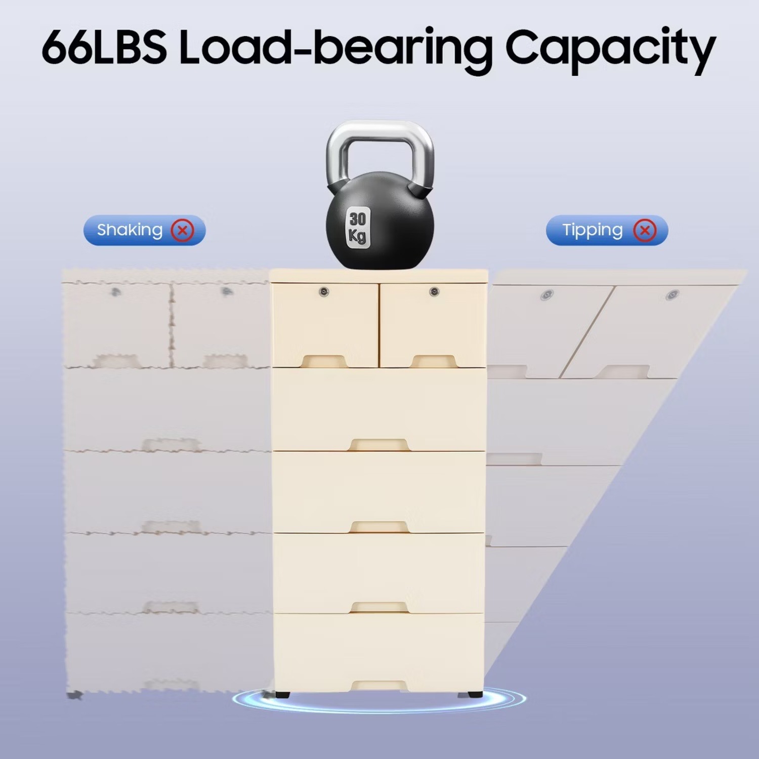 Natural Drawers Tall Dresser Organizer - image-4