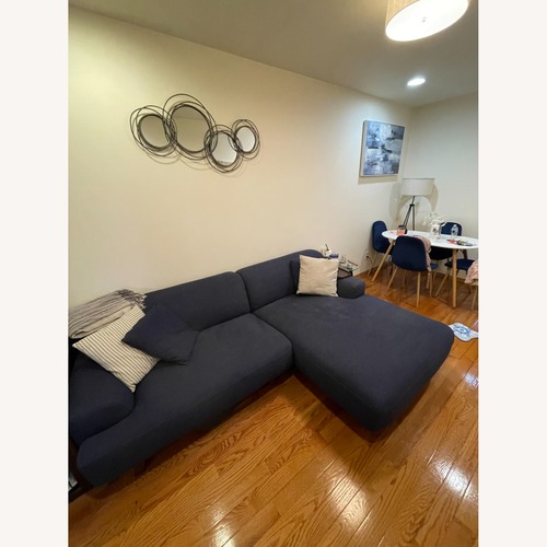 Used Poly and Bark Mineta Blue Sectional for sale on AptDeco