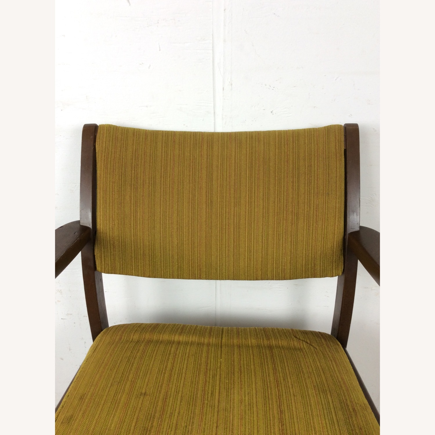 Mid Century Arm Chair with Vintage Upholstery - image-4