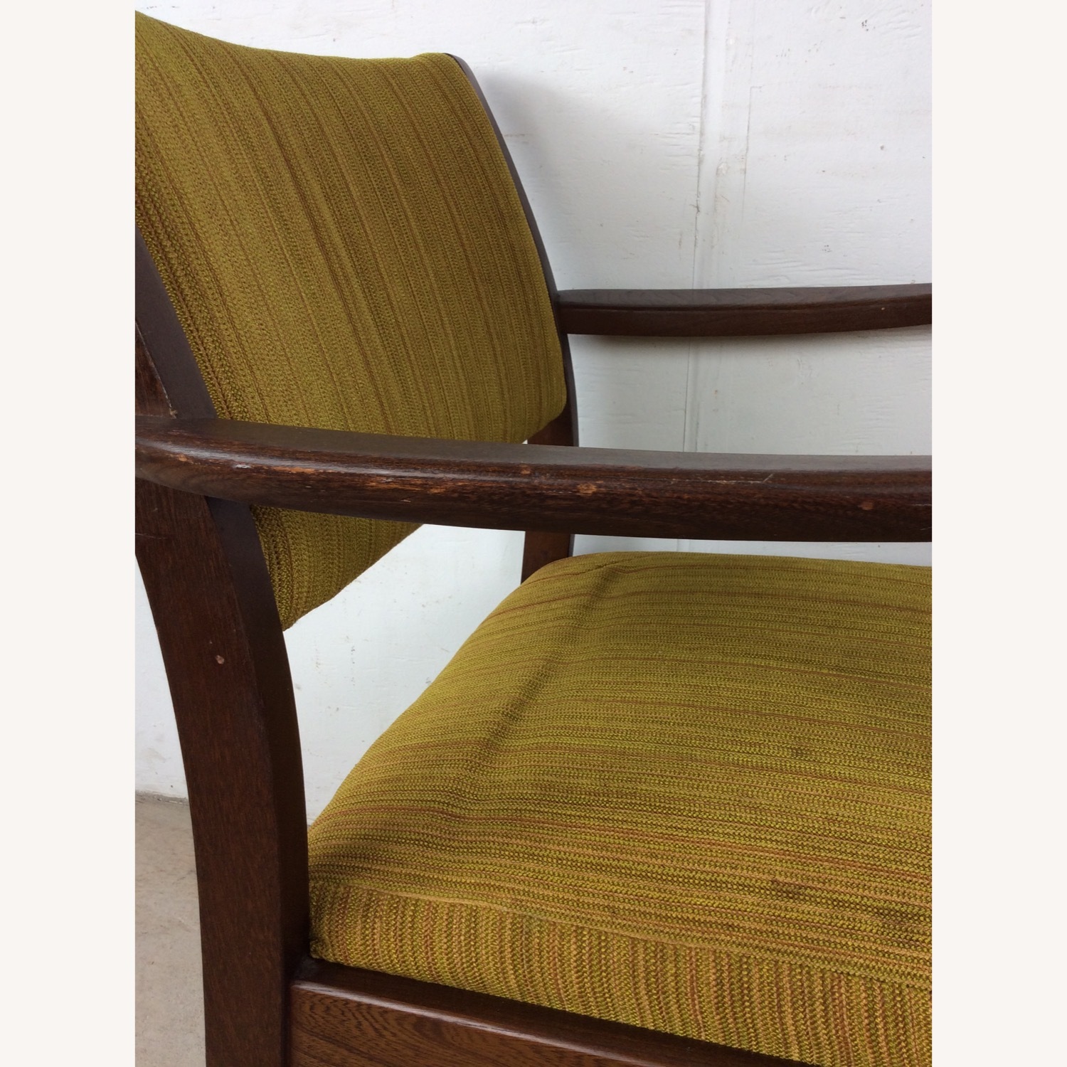Mid Century Arm Chair with Vintage Upholstery - image-25