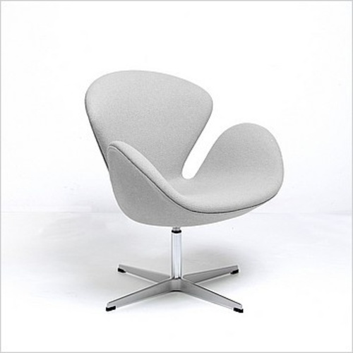 Used Arne Jacobsen White Leather Accent Chair for sale on AptDeco