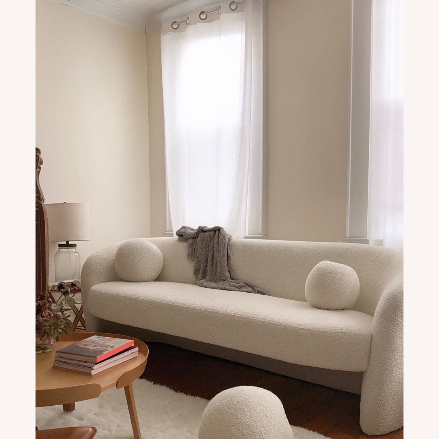 Kardiel Miranda White Boucle 3+ Seater Sofa - image-3