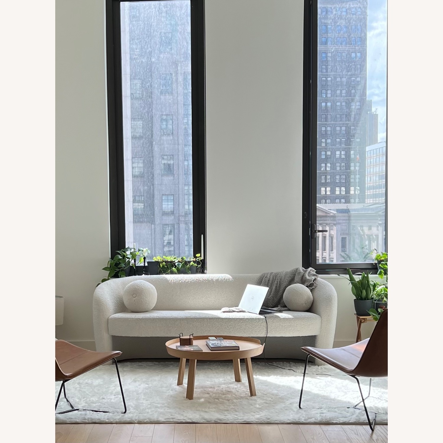 Kardiel Miranda White Boucle 3+ Seater Sofa - image-1