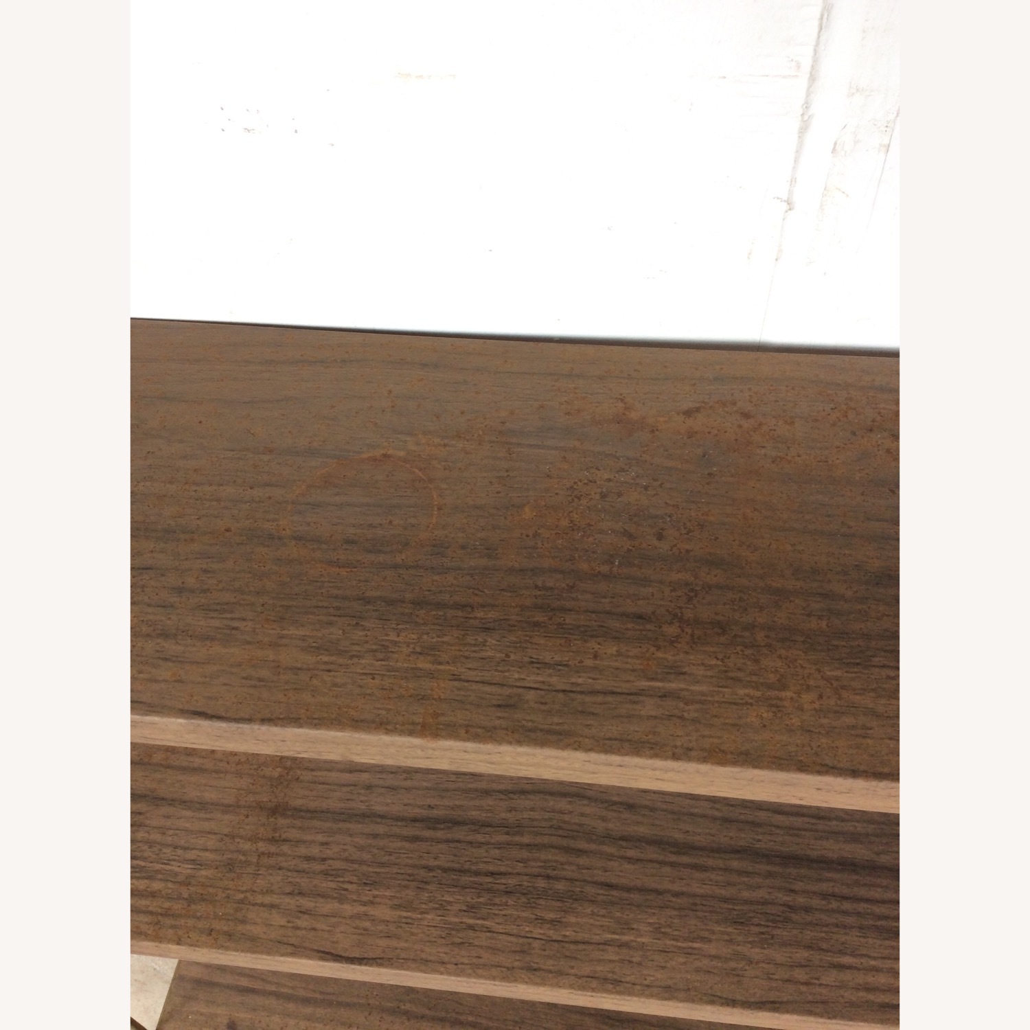 MCM 4 Shelf Metal Bookcase with Faux Wood Print  - image-6