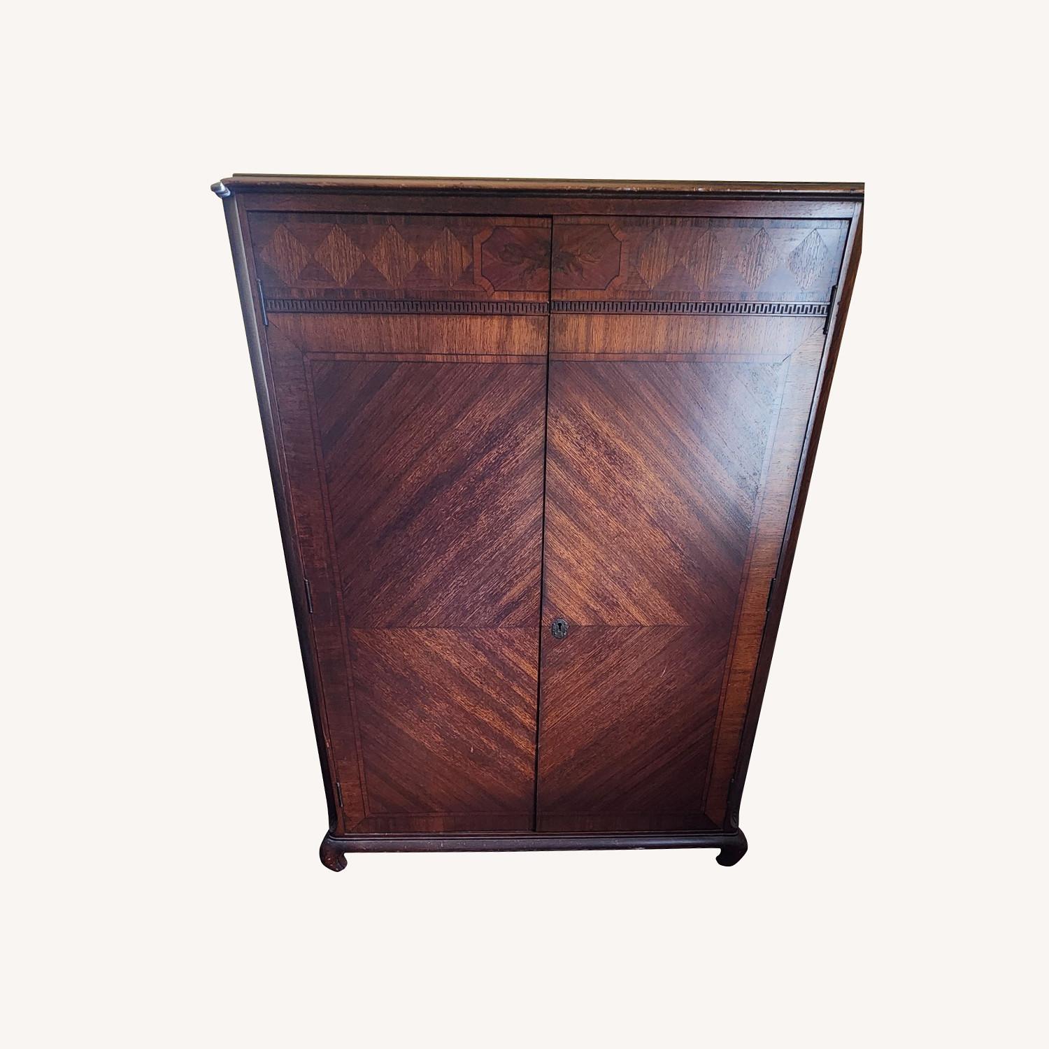  Wood-Inlayed Chifferobe 1920s - image-0