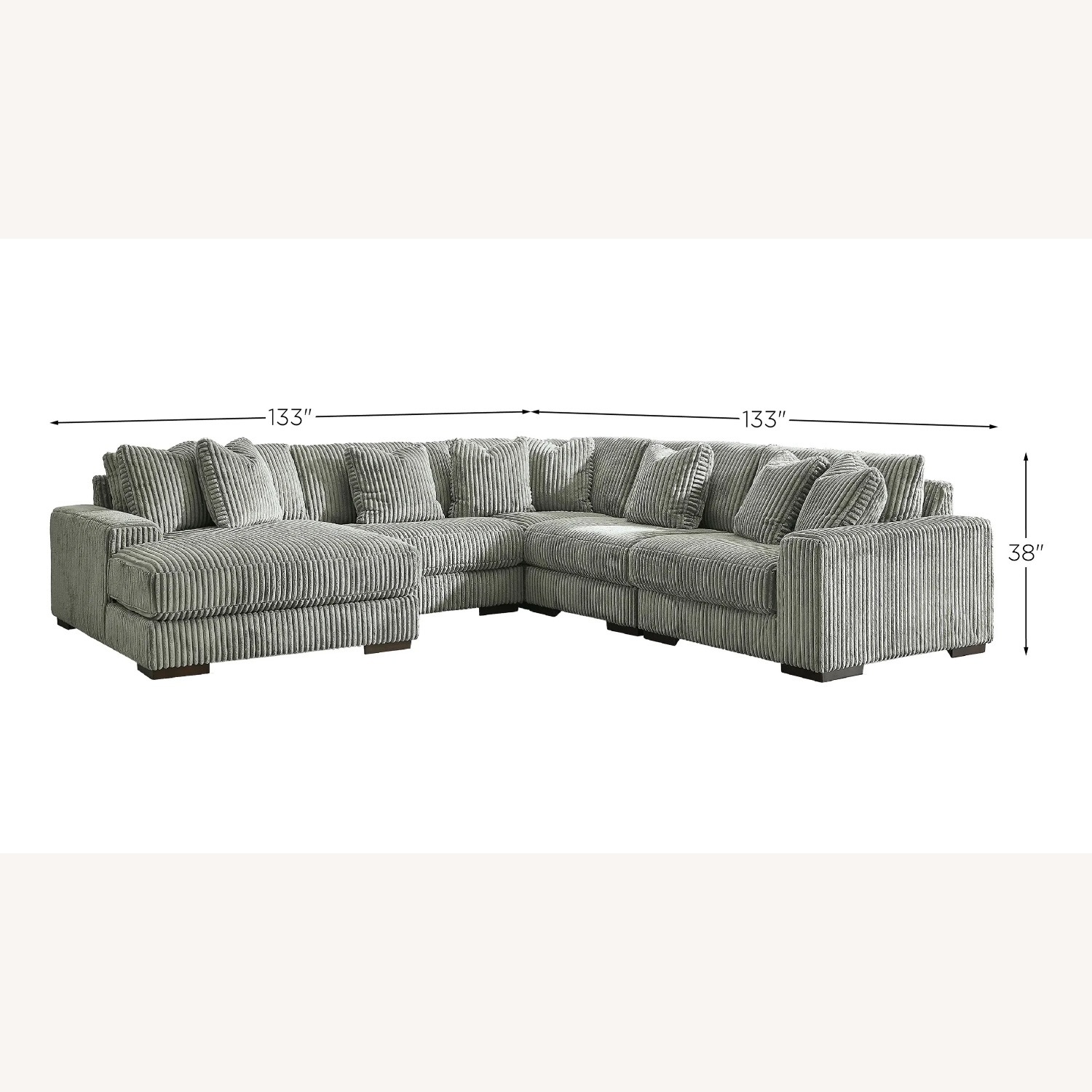 Raymour & Flanigan Dark Gray 3+ Piece Sectional - image-1