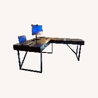 Dark Wood L Shaped Desk